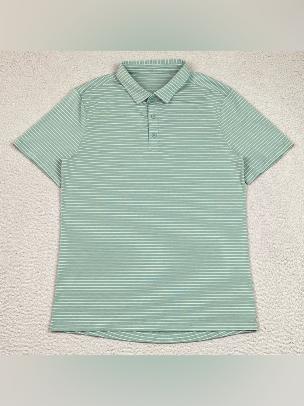 Lululemon Polo Shirt Mens Size S (Estimated) Green Short Sleeve Stretch Golf EUC